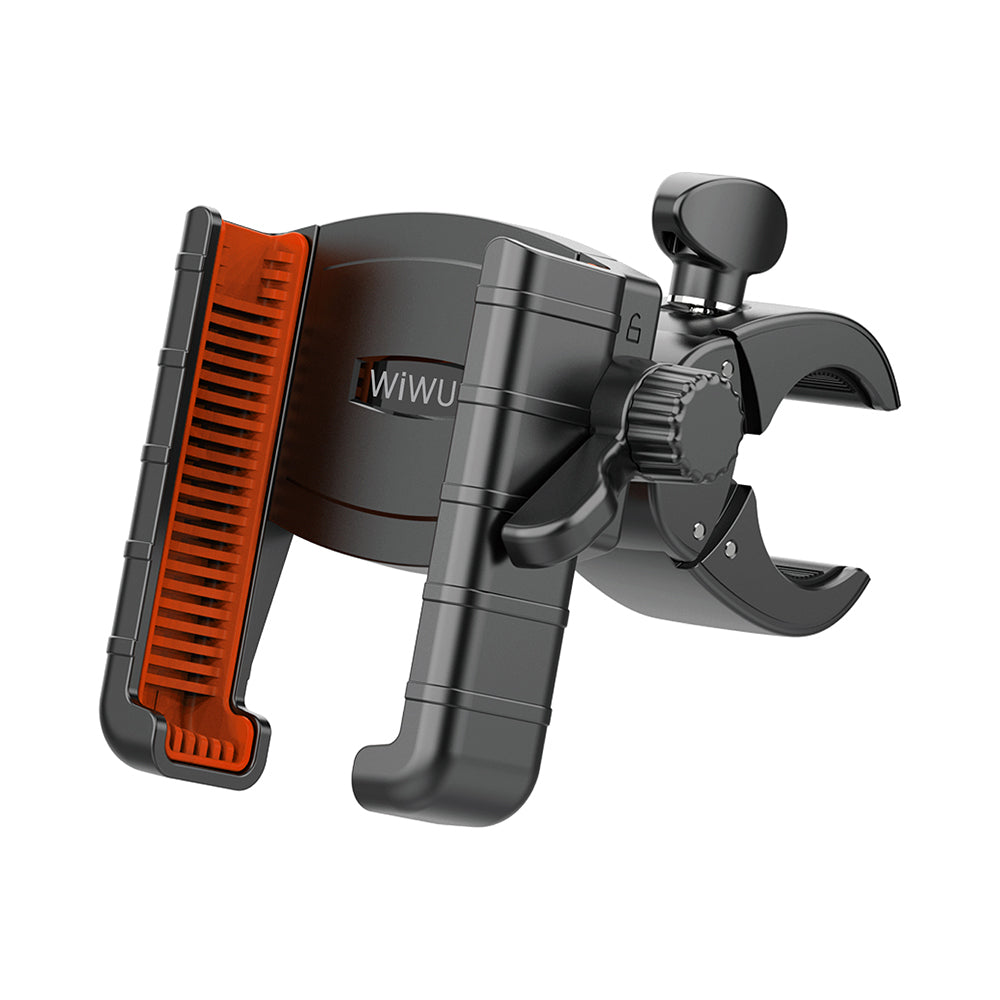 Wiwu Wi-ZC002 Anti-Shake 360° Rotatable Adjustable Motorcycle and Bicycle Phone Holder Black 