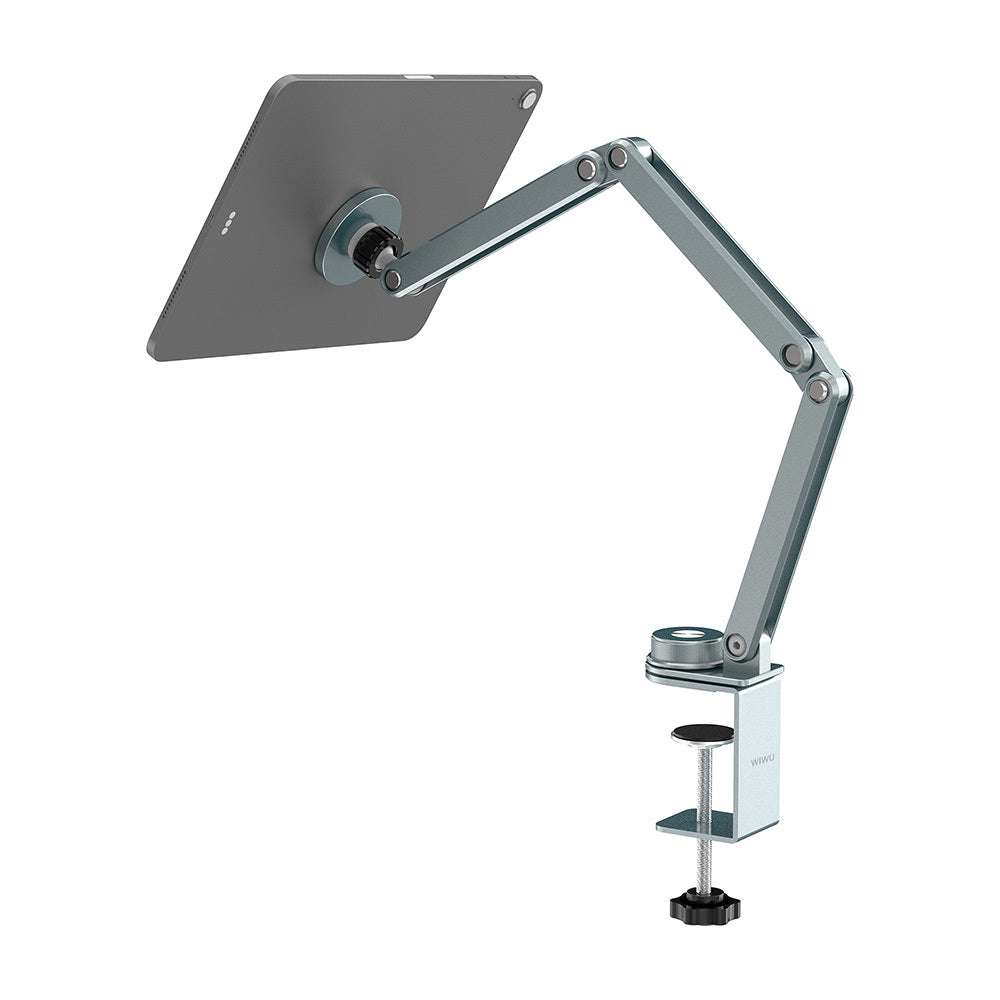 Wiwu Wi-ZM001 Adjustable Movable Head 360° Rotatable Metal Phone and Tablet Holder Gray 