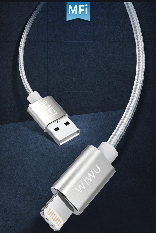 Wiwu WP201 MFI Lightning Cable Black
