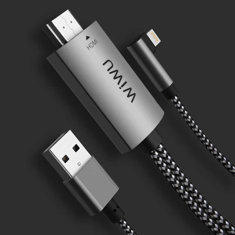 Wiwu X7 iPhone Phone To TV HDMI Cable Gray