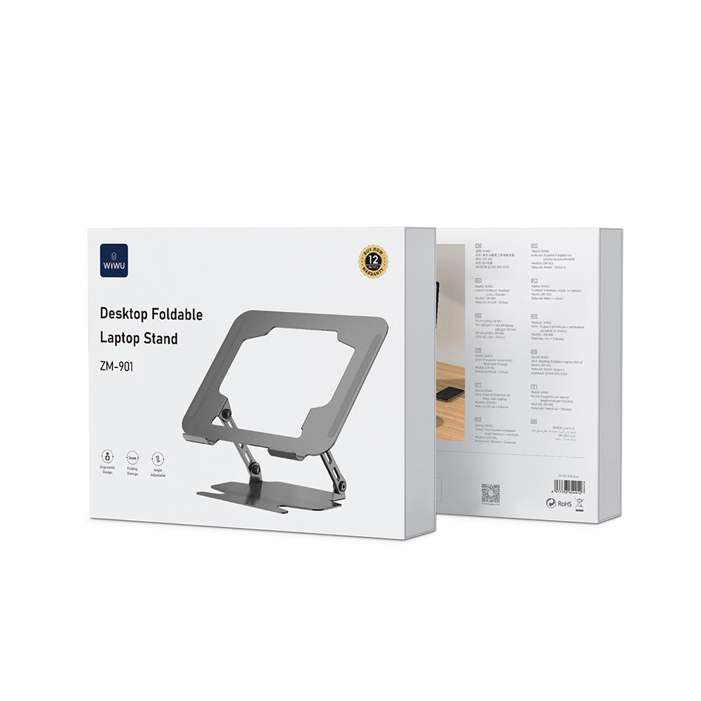 Wiwu ZM-901 Foldable Adjustable Laptop Stand Silver
