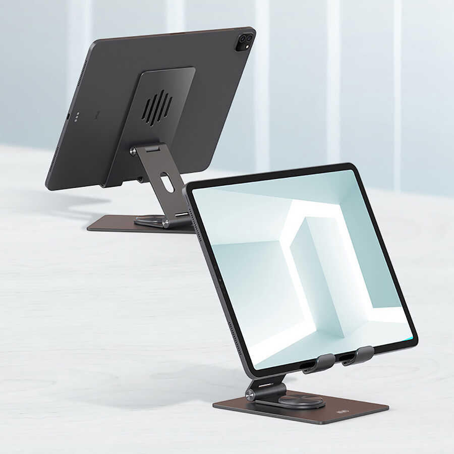 Wiwu ZM106 Taşınabilir Katlanabilir 360 Dönebilen Metal Telefon ve Tablet Standı Siyah