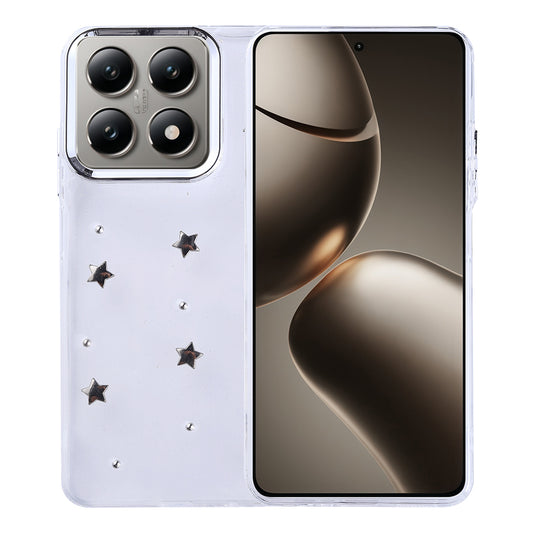 Xiaomi 14T Case Airbag Design Glitter Transparent Zore Polar Cover Star
