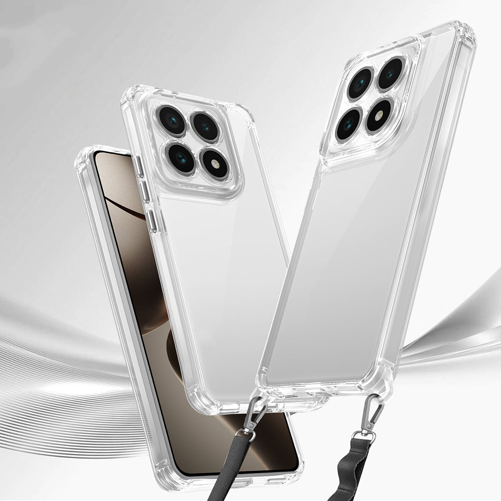 Xiaomi 14T Kılıf Airbagli Takılabilir Askı Aparatlı Zore Snap Silikon Kapak Şeffaf