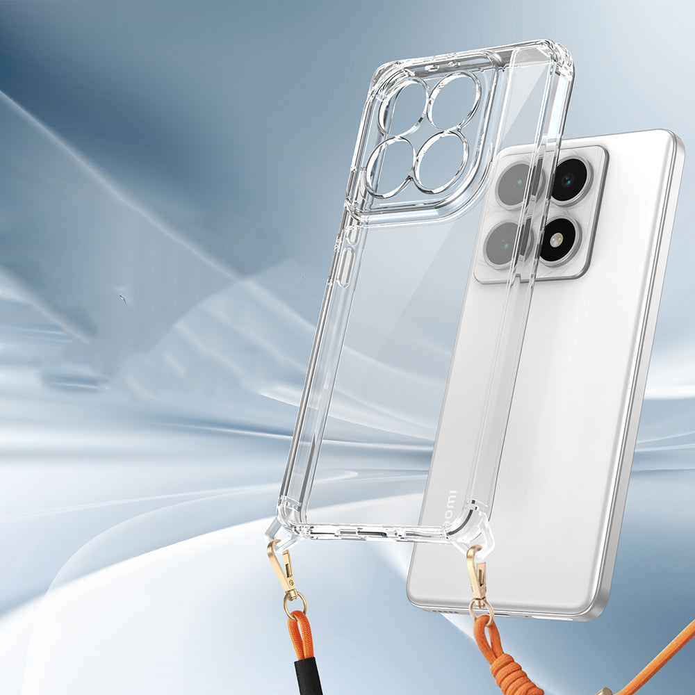Xiaomi 14T Kılıf Airbagli Takılabilir Askı Aparatlı Zore Snap Silikon Kapak Şeffaf
