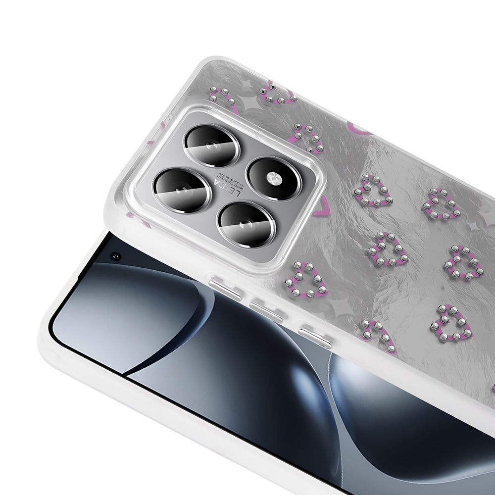 Xiaomi 14T Case Camera Protection Figured Zore Ponti Silicone Cover White 