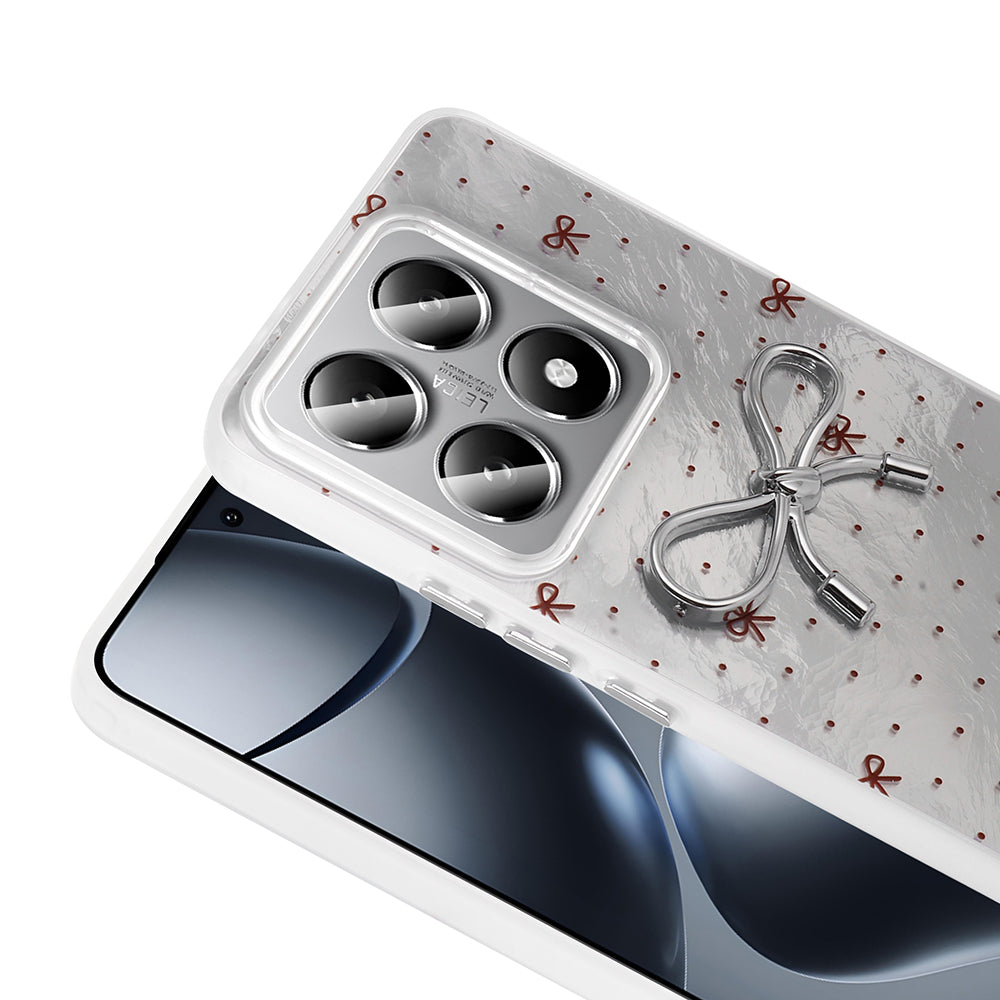 Xiaomi 14T Case Camera Protection Figured Zore Ponti Silicone Cover White 