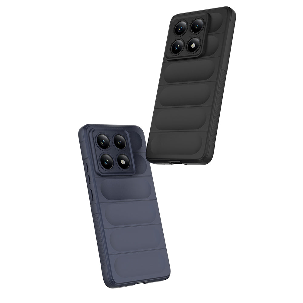 Xiaomi 14T Pro Kılıf Esnek TPU Oyuklu Arka Yüzey Tasarımlı Zore Etnik Silikon Kapak Siyah