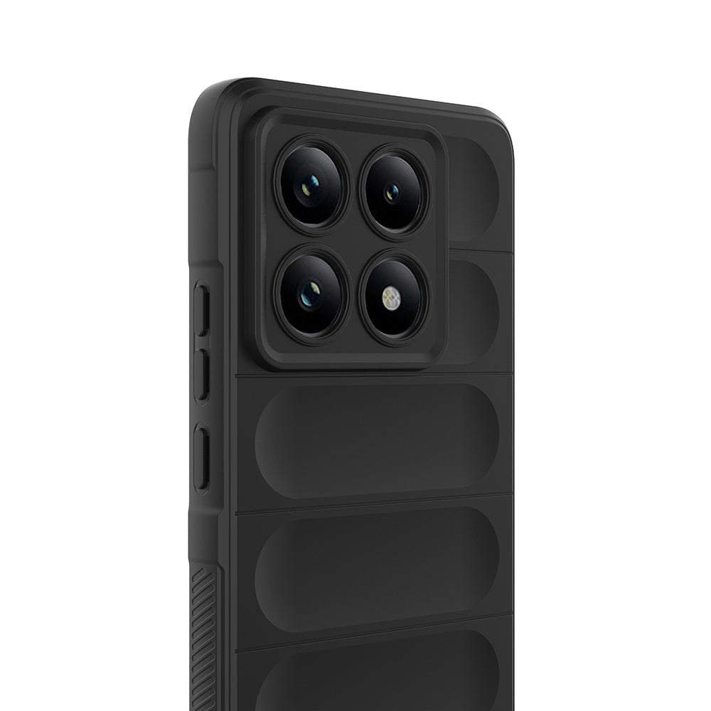 Xiaomi 14T Pro Kılıf Esnek TPU Oyuklu Arka Yüzey Tasarımlı Zore Etnik Silikon Kapak Siyah
