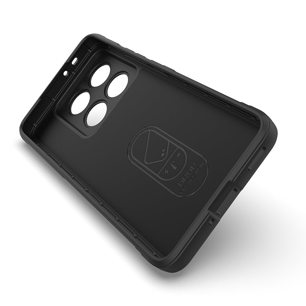 Xiaomi 14T Pro Kılıf Esnek TPU Oyuklu Arka Yüzey Tasarımlı Zore Etnik Silikon Kapak Siyah