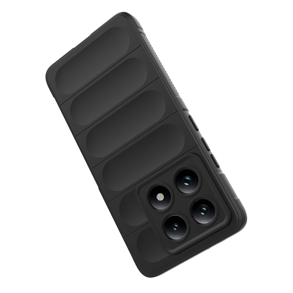 Xiaomi 14T Pro Kılıf Esnek TPU Oyuklu Arka Yüzey Tasarımlı Zore Etnik Silikon Kapak Siyah