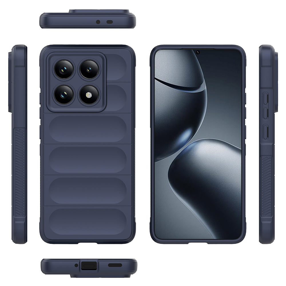 Xiaomi 14T Pro Kılıf Esnek TPU Oyuklu Arka Yüzey Tasarımlı Zore Etnik Silikon Kapak Koyu Yeşil