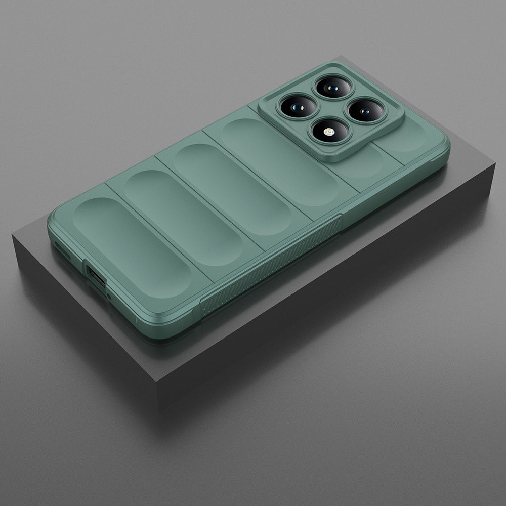 Xiaomi 14T Pro Kılıf Esnek TPU Oyuklu Arka Yüzey Tasarımlı Zore Etnik Silikon Kapak Siyah