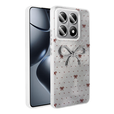 Xiaomi 14T Pro Case Camera Protection Figured Zore Ponti Silicone Cover White 