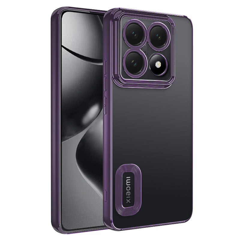 Xiaomi 14T Pro Kılıf Kamera Korumalı Logo Gösteren Zore Omega Kapak Mavi