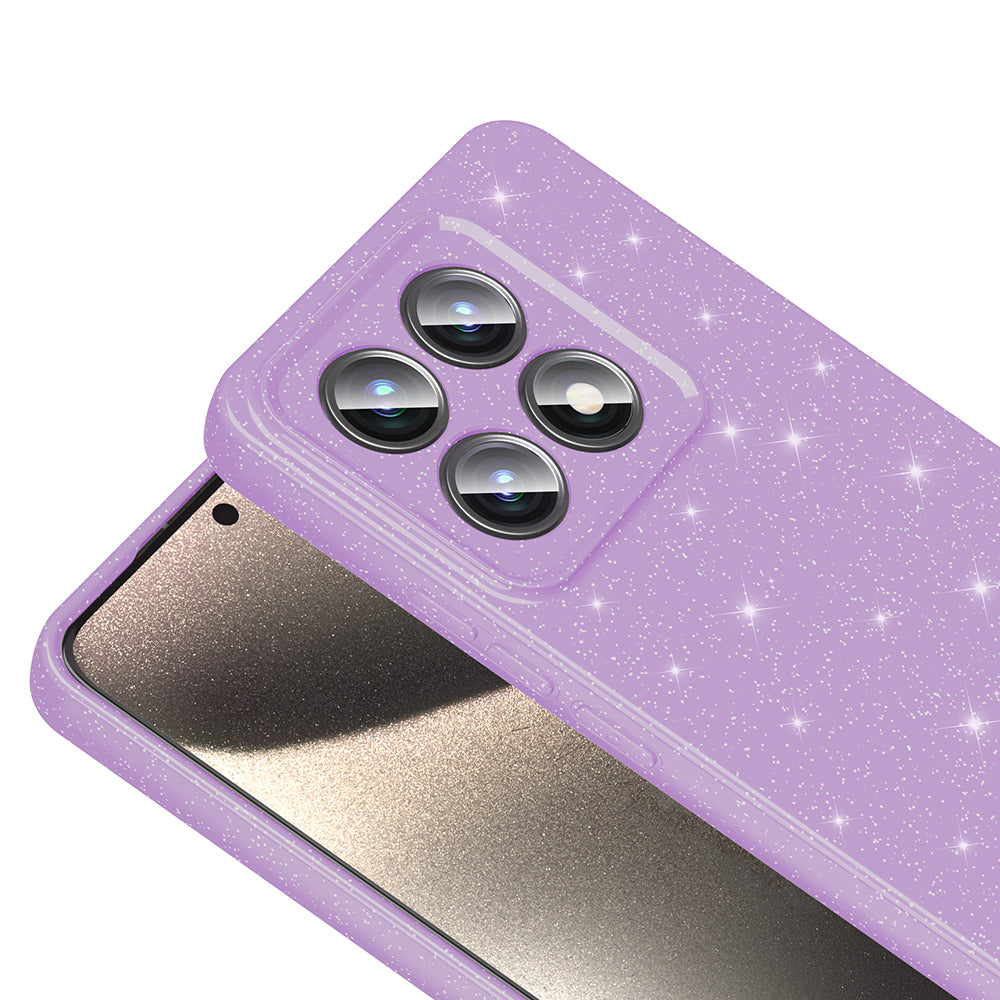 Xiaomi 14T Pro Case Camera Protection Glitter Luxury Zore Cotton Cover Silver 