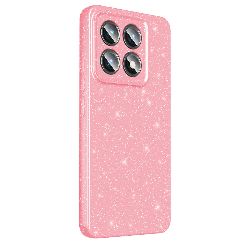 Xiaomi 14T Pro Case Camera Protection Glitter Luxury Zore Cotton Cover Silver 