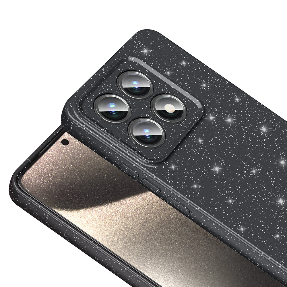 Xiaomi 14T Pro Case Camera Protection Glitter Luxury Zore Cotton Cover Silver 