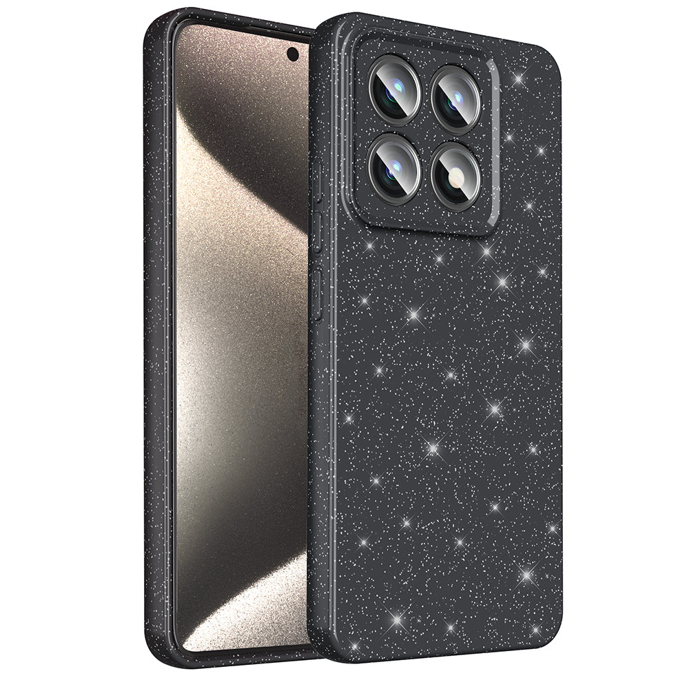 Xiaomi 14T Pro Case Camera Protection Glitter Luxury Zore Cotton Cover Silver 