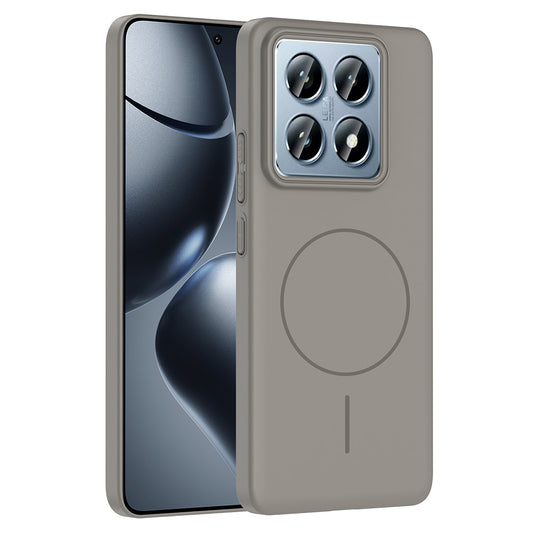 Xiaomi 14T Pro Case Zore Ruby Hard Cover Gray with M-safe Charging Feature 