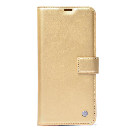 Xiaomi 15 Pro Kılıf Zore Kar Deluxe Kapaklı Kılıf Gold
