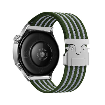 Xiaomi Amazfit Pace Zore KRD-133 22mm Naylon Kumaş Hasır Örgülü Kordon Gri