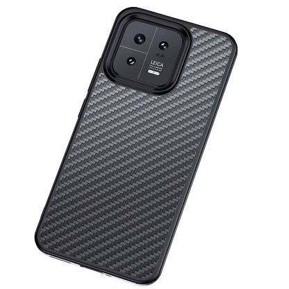 Xiaomi Mi 13 Kılıf Aramid Karbon Fiber M-safe Özellikli Wlons Radison Kapak Siyah