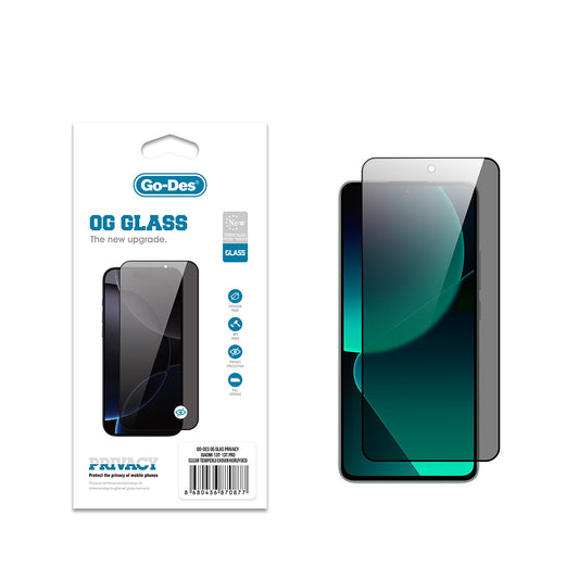Xiaomi Mi 13T Pro Go Des OG Glass Privacy Antistatic Tempered Glass Screen Protector Black 