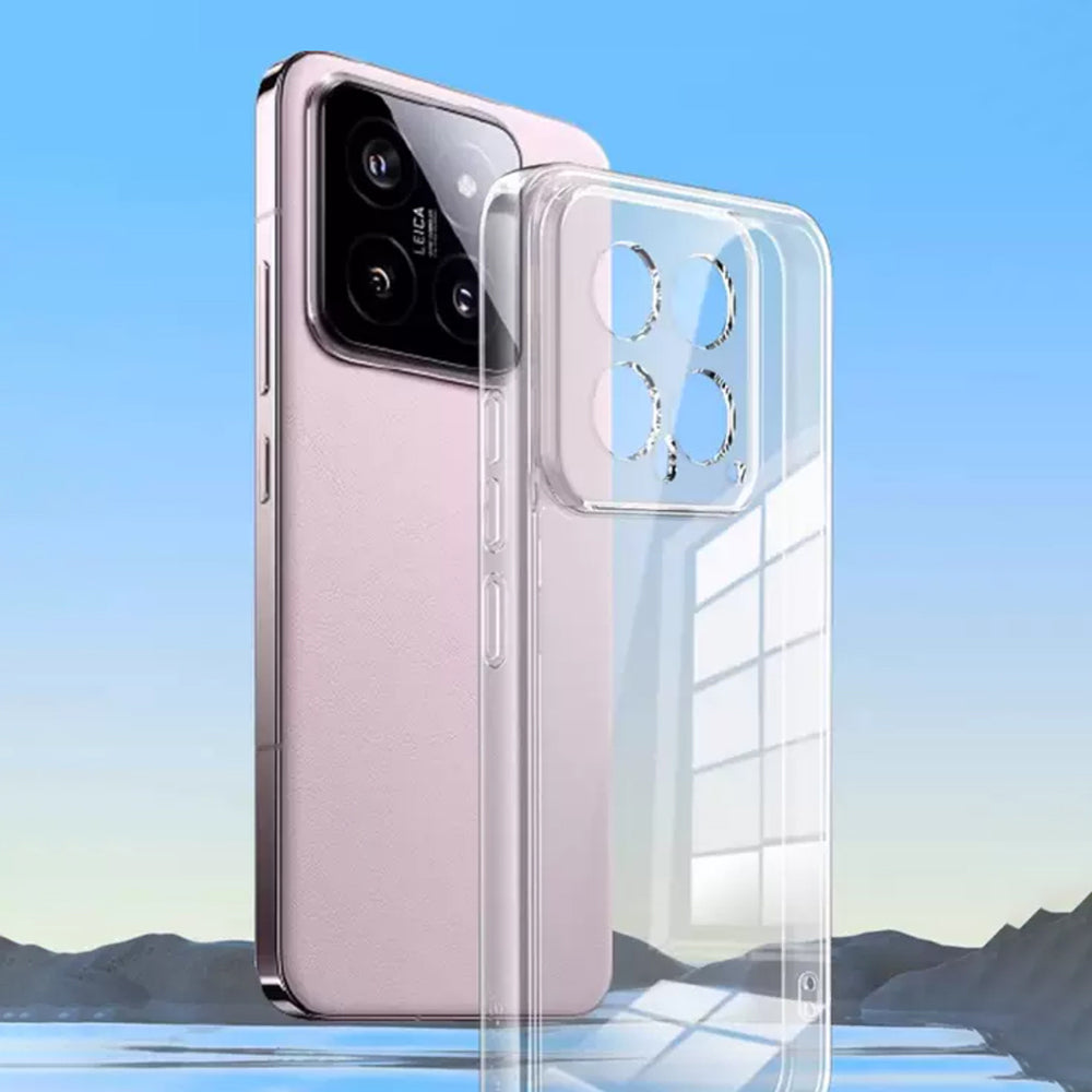 Xiaomi Mi 14 Pro Kılıf Zore Süper Silikon Kapak Şeffaf