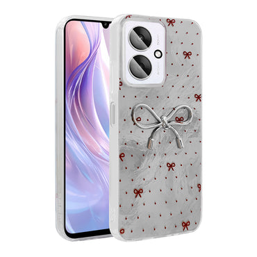 Xiaomi Poco C65 Case Camera Protection Figured Zore Ponti Silicone Cover Lilac 