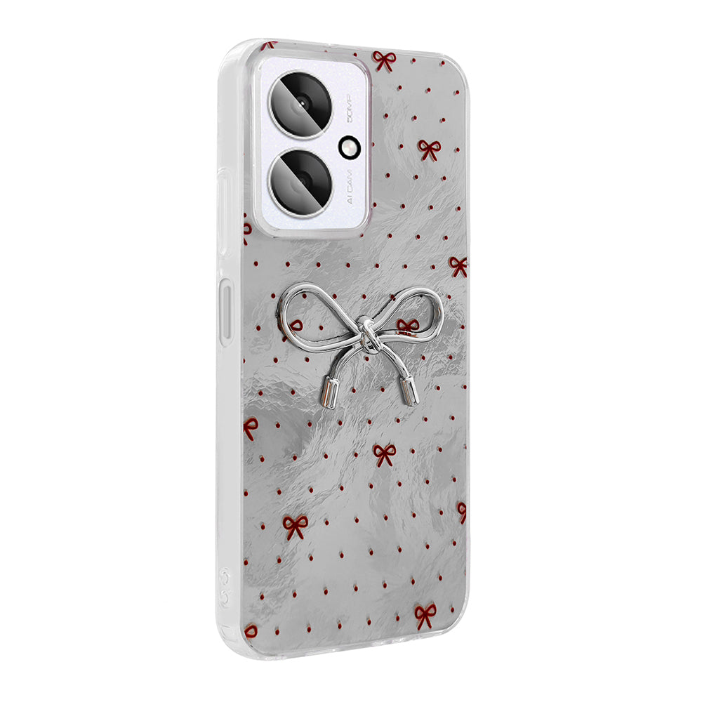 Xiaomi Poco C65 Case Camera Protection Figured Zore Ponti Silicone Cover White 