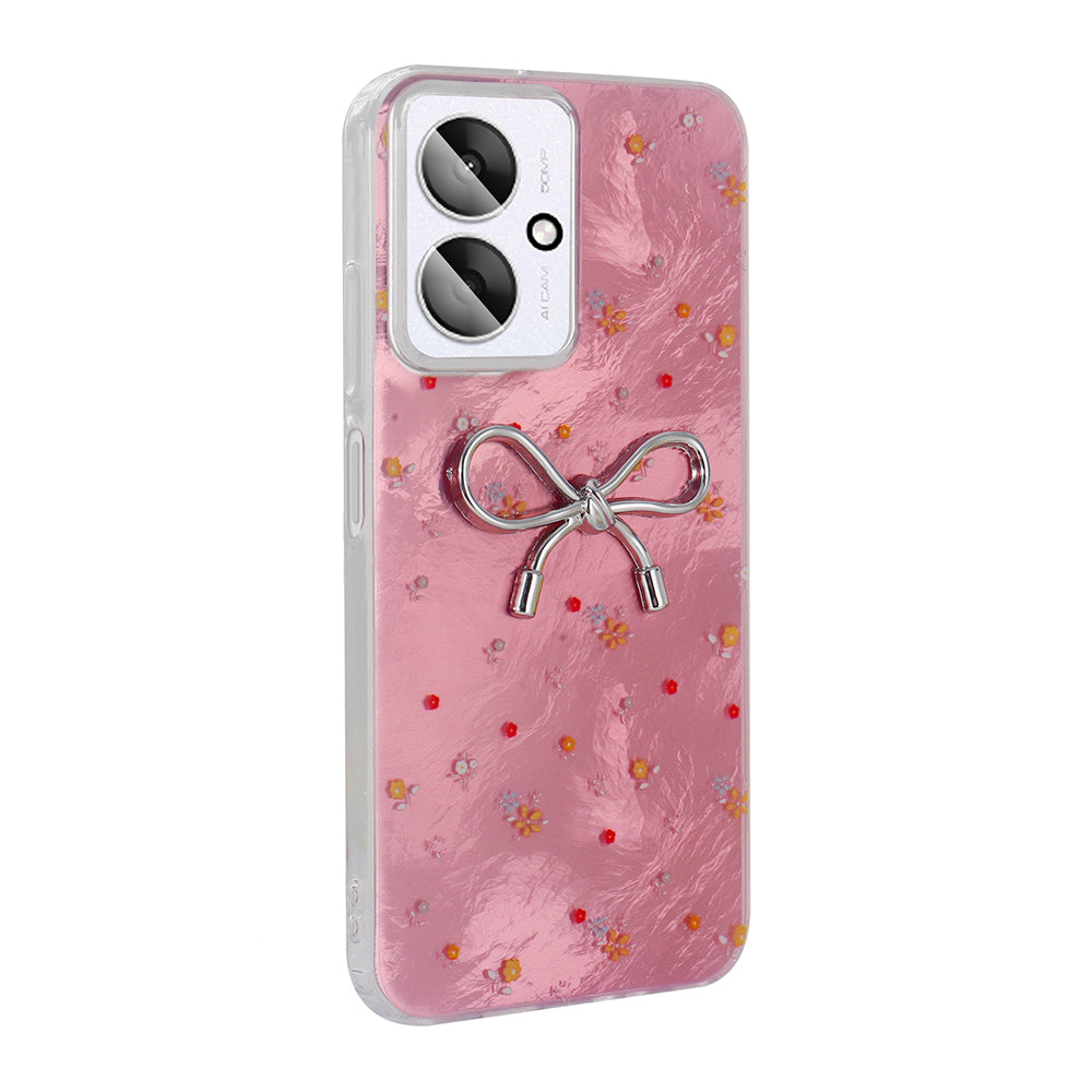 Xiaomi Poco C65 Case Camera Protection Figured Zore Ponti Silicone Cover Light Pink 