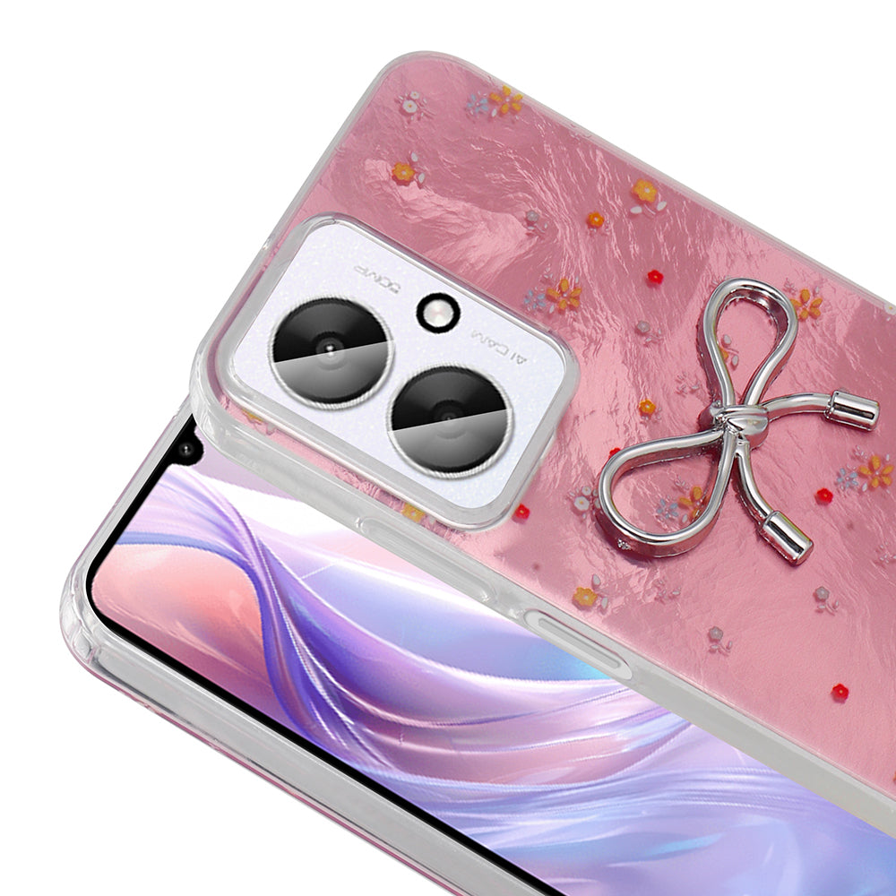 Xiaomi Poco C65 Case Camera Protection Figured Zore Ponti Silicone Cover Light Pink 