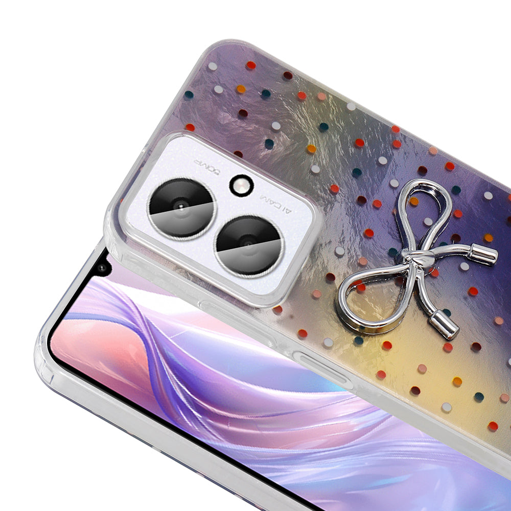 Xiaomi Poco C65 Case Camera Protection Figured Zore Ponti Silicone Cover White 