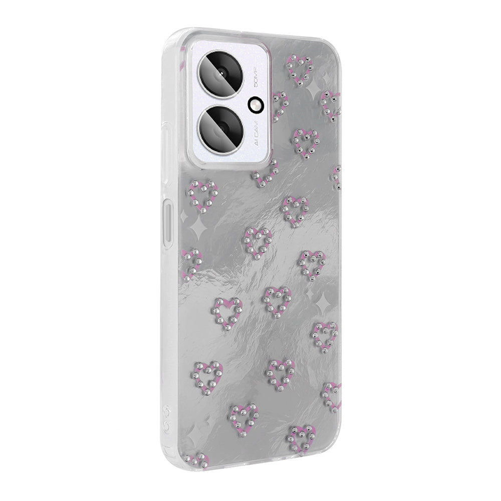 Xiaomi Poco C65 Case Camera Protection Figured Zore Ponti Silicone Cover White 