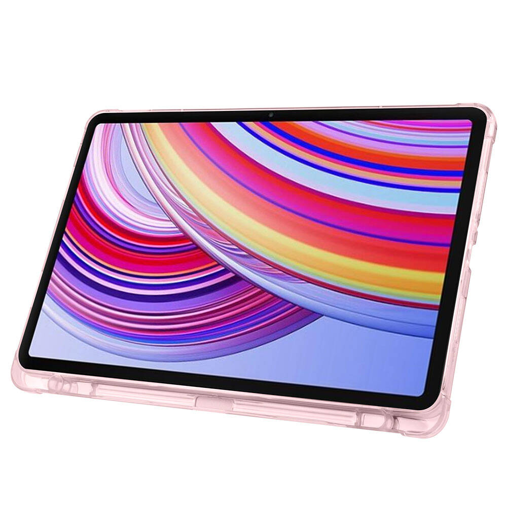 Xiaomi Poco Pad Kılıf Zore Tri Folding Kalem Bölmeli Standlı Kılıf Rose Gold