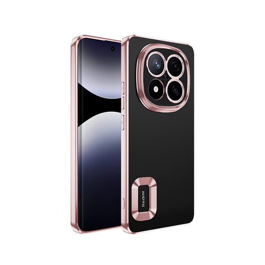 Xiaomi Poco X7 Case Camera Protection Logo Showing Zore Omega Cover Rose Gold 