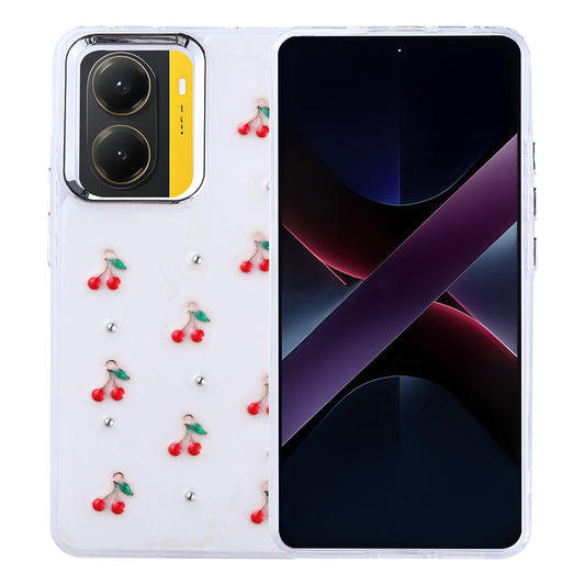 Xiaomi Poco X7 Pro Kılıf Airbag Tasarımlı Simli Şeffaf Zore Kutup Kapak Kiraz