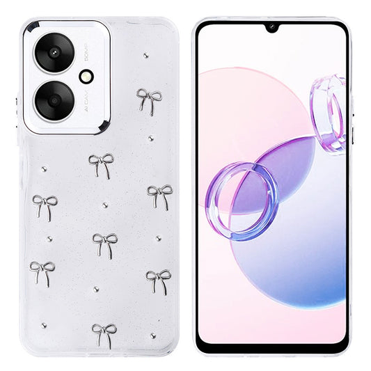 Xiaomi Redmi 13C Case Airbag Design Glitter Transparent Zore Polar Cover Bow