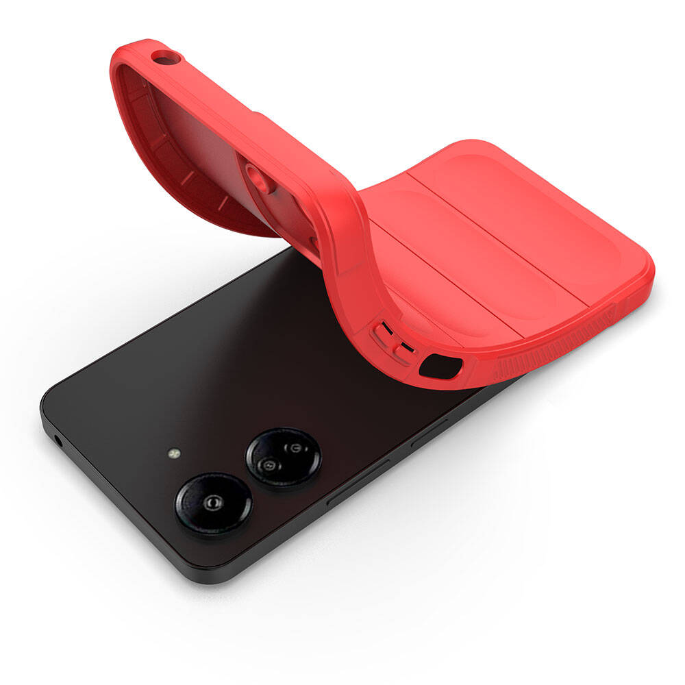 Xiaomi Redmi 13C Kılıf Esnek TPU Oyuklu Arka Yüzey Tasarımlı Zore Etnik Silikon Kapak Koyu Yeşil