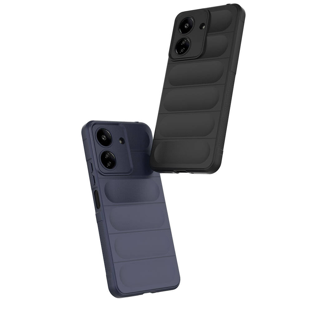 Xiaomi Redmi 13C Kılıf Esnek TPU Oyuklu Arka Yüzey Tasarımlı Zore Etnik Silikon Kapak Koyu Yeşil