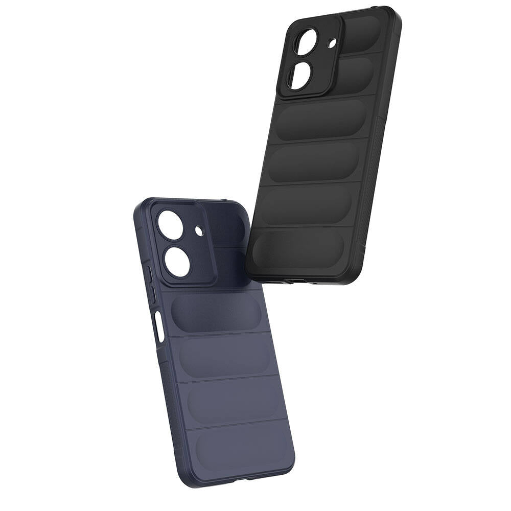 Xiaomi Redmi 13C Kılıf Esnek TPU Oyuklu Arka Yüzey Tasarımlı Zore Etnik Silikon Kapak Koyu Yeşil