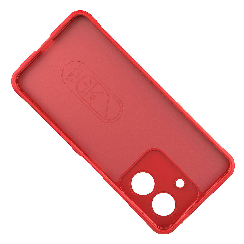 Xiaomi Redmi 13C Kılıf Esnek TPU Oyuklu Arka Yüzey Tasarımlı Zore Etnik Silikon Kapak Koyu Yeşil