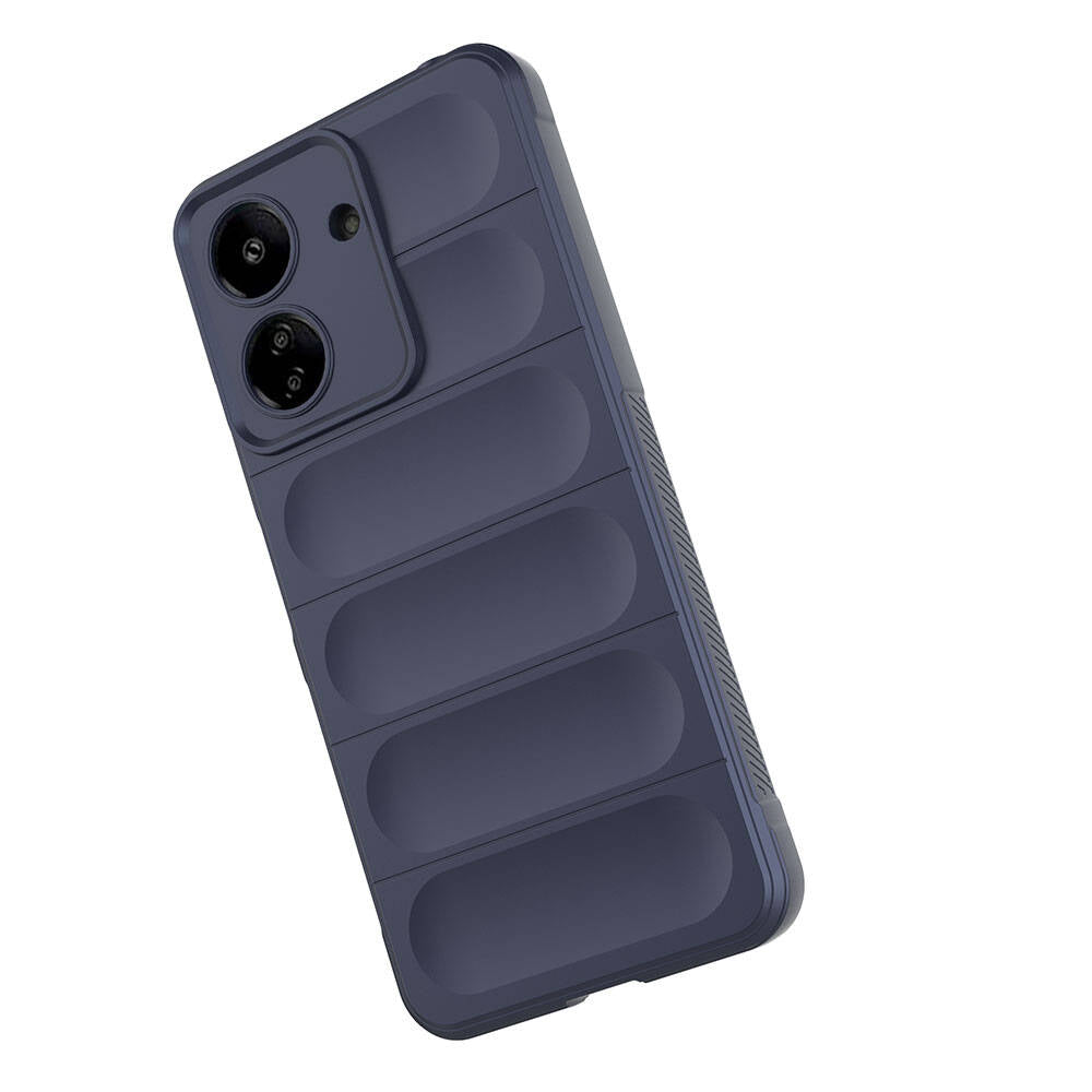 Xiaomi Redmi 13C Kılıf Esnek TPU Oyuklu Arka Yüzey Tasarımlı Zore Etnik Silikon Kapak Koyu Yeşil