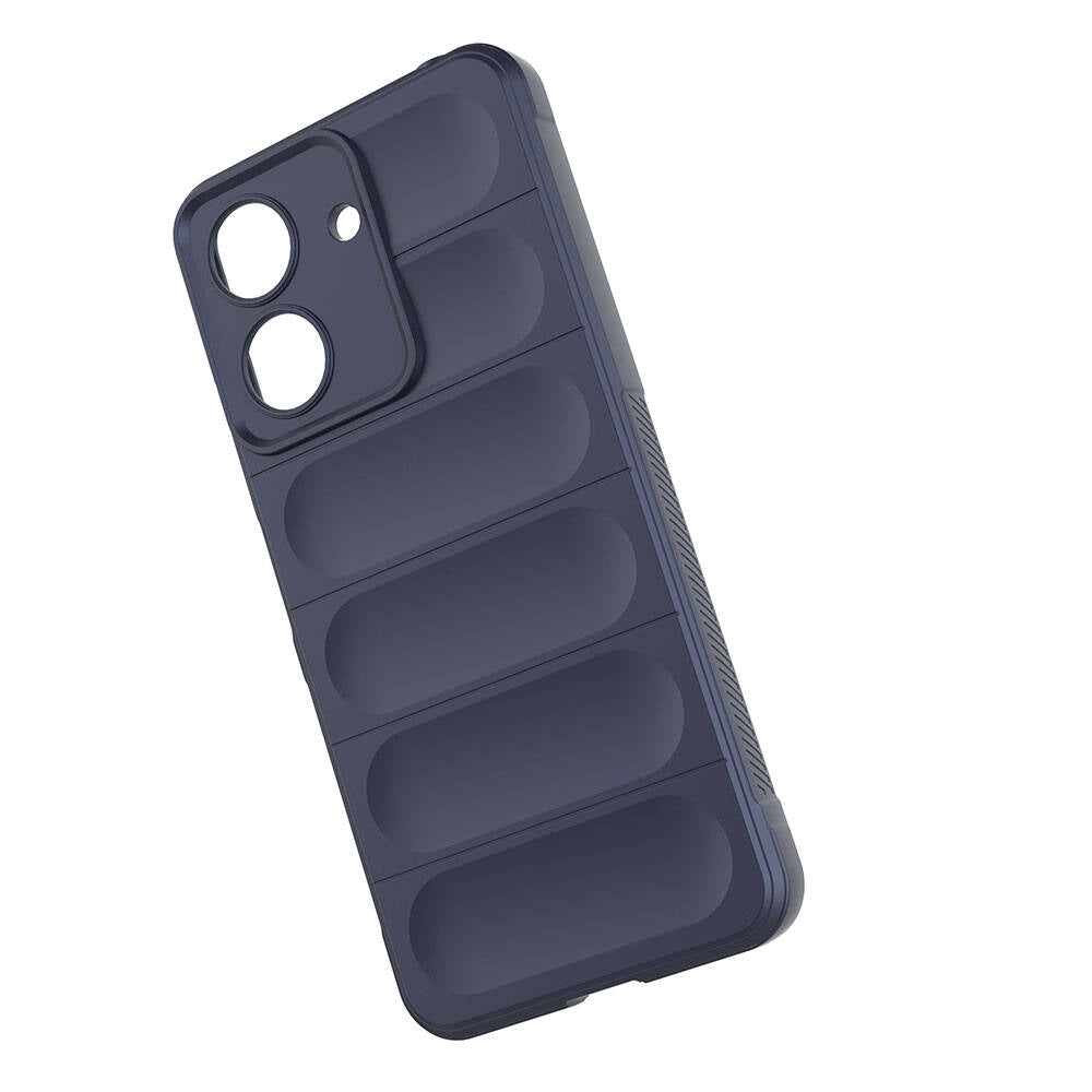 Xiaomi Redmi 13C Kılıf Esnek TPU Oyuklu Arka Yüzey Tasarımlı Zore Etnik Silikon Kapak Koyu Yeşil