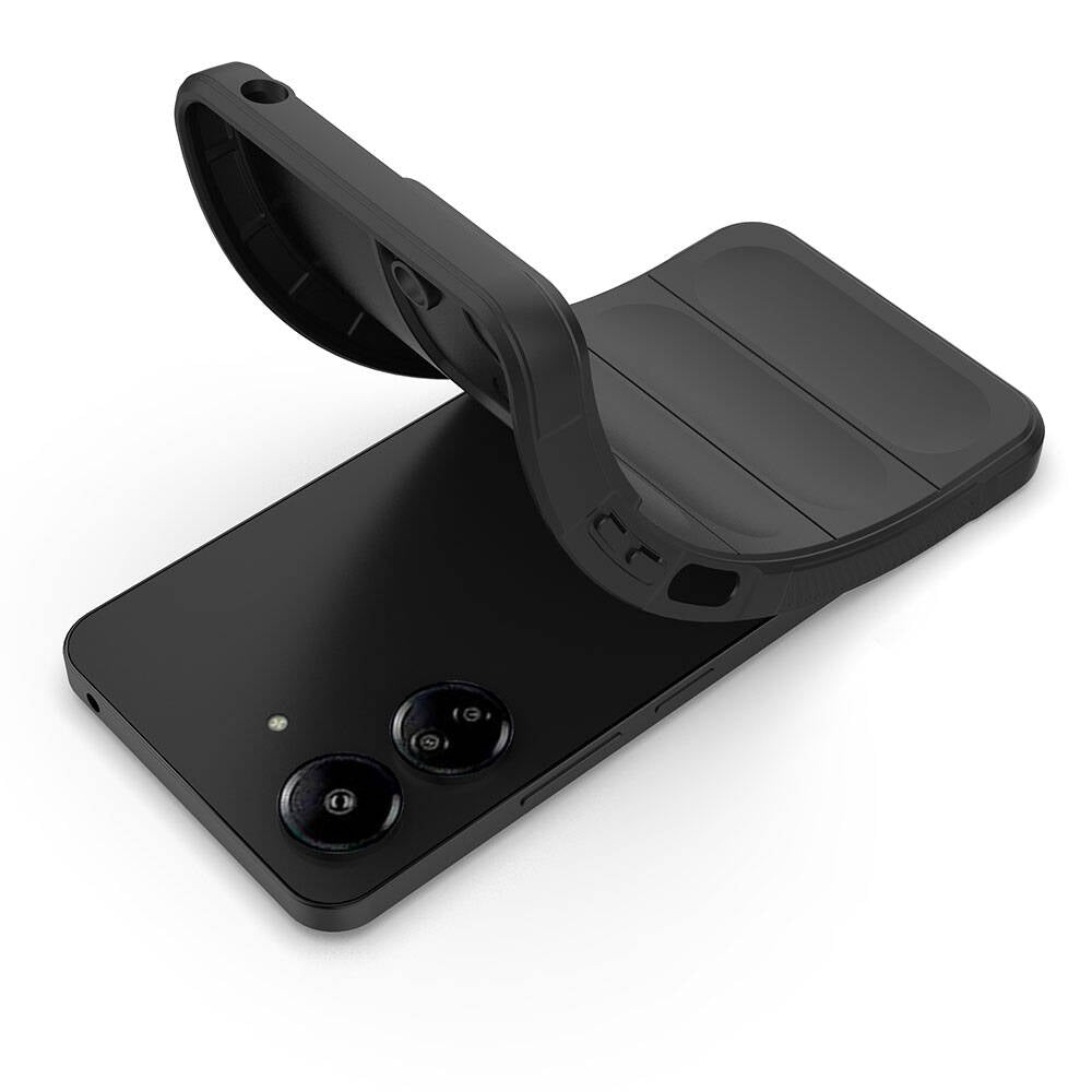 Xiaomi Redmi 13C Kılıf Esnek TPU Oyuklu Arka Yüzey Tasarımlı Zore Etnik Silikon Kapak Koyu Yeşil
