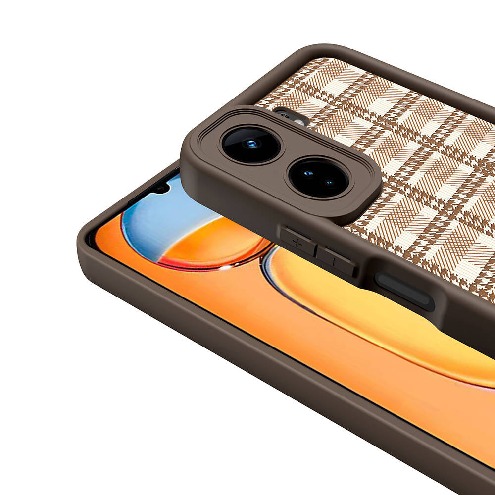 Xiaomi Redmi 13C Kılıf Kamera Korumalı Baskılı Arka Yüzey Zore Klas Kapak Beyaz