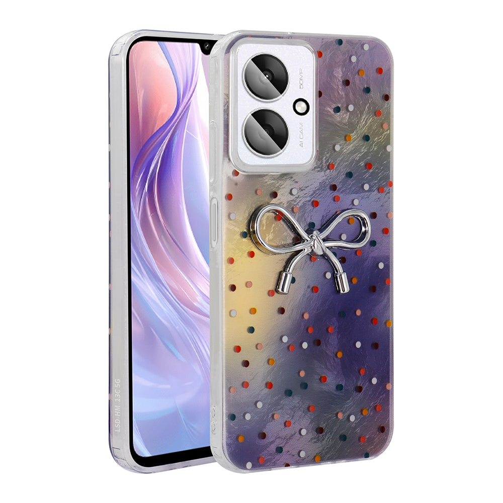 Xiaomi Redmi 13C Case Camera Protection Figured Zore Ponti Silicone Cover Lilac 