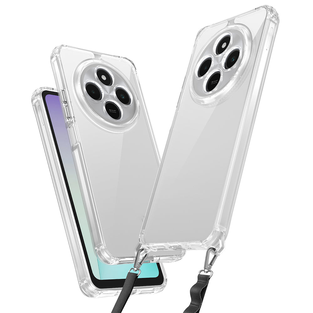 Xiaomi Redmi 14C 4G Case Airbag Detachable Strap Zore Snap Silicone Cover Transparent