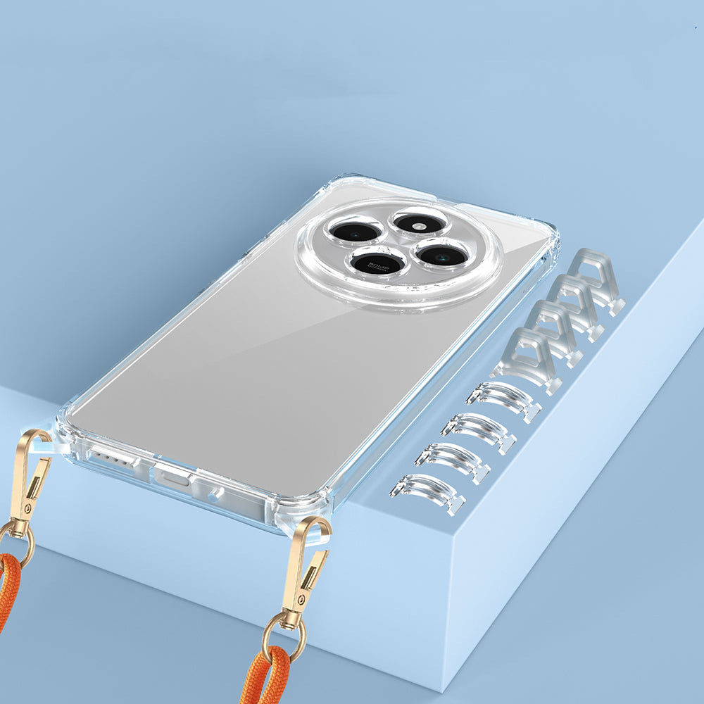 Xiaomi Redmi 14C 4G Case Airbag Detachable Strap Zore Snap Silicone Cover Transparent